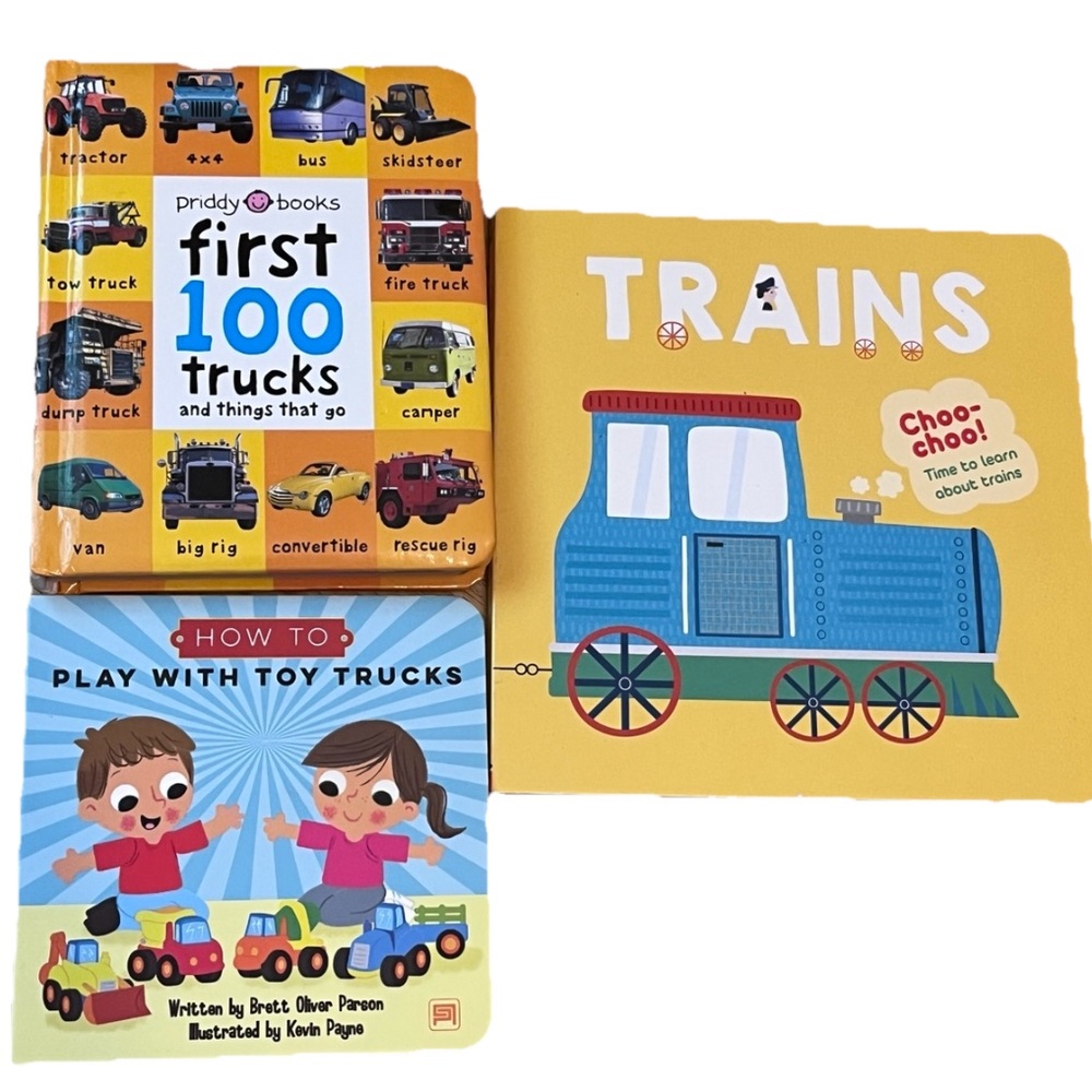 Transportation Toddler Book Bundle — Trucks, Trains & Toy Trucks Board Books
